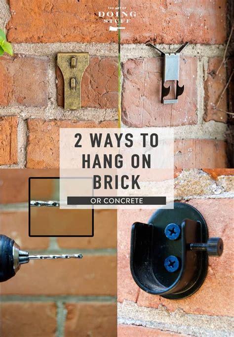 how to hang on a brick